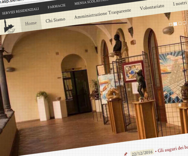 Sito Web dell'Asp di Siena realizzato da Web Designer Alessio Piazzini, Firenze