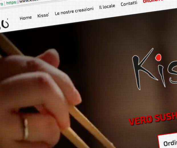 Sito Web Kisso' Sushi realizzato da Web Designer Alessio Piazzini, Firenze