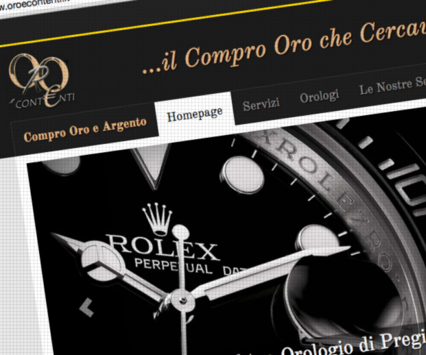 Sito Web oroecontenti.it realizzato da Web Designer Alessio Piazzini, Firenze